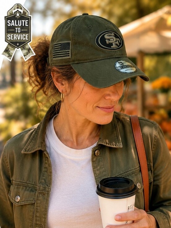 New Era Other - 🏈New Era 49ers 9TWENTY Salute to Service Olive Hat NWT Unisex